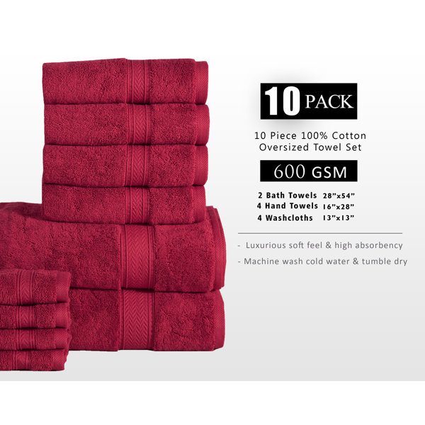 Andover Mills™ 10 Piece 100 Cotton Towel Set & Reviews Wayfair
